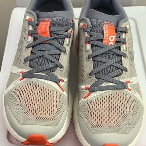 NEW condition On Running Men's Athletic Shoes in Gray and Orange size 7 women